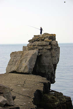 sea fishing at pulpit rock Portland Bill